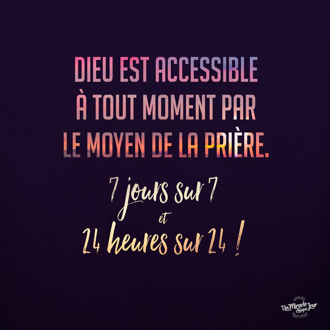 Dieu est disponible en tout temps !