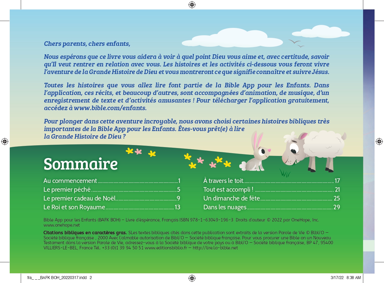 La Bible App pour les enfants - Un livre de vie - page 1