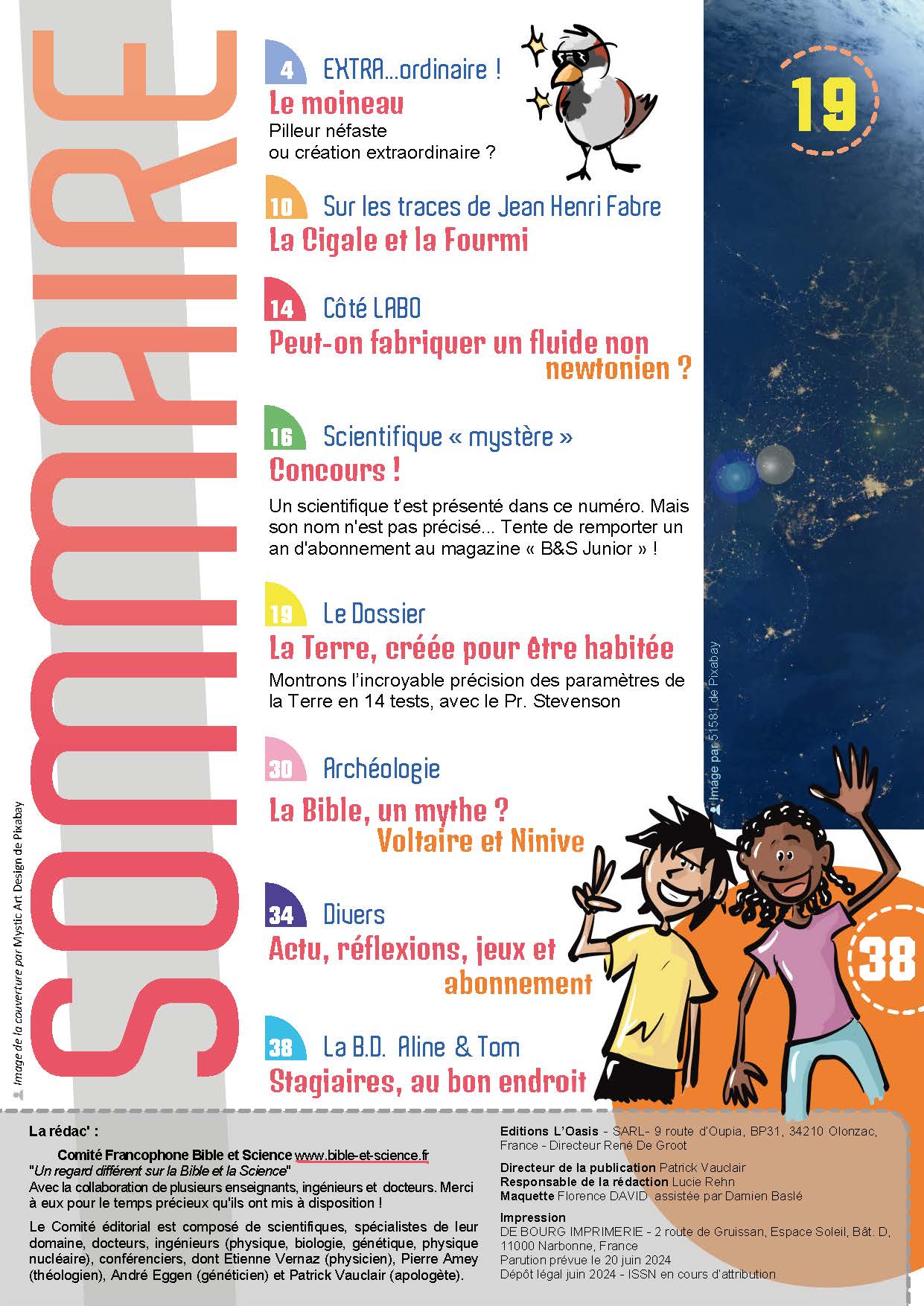 Bible & Science Junior - N°1 (Extrait) - page 1