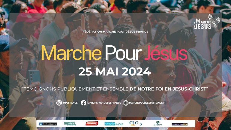Marche pour Jésus France 2024, rendez-vous le 25 mai 2024 ! 🚶🏼🚶‍♀️🙌