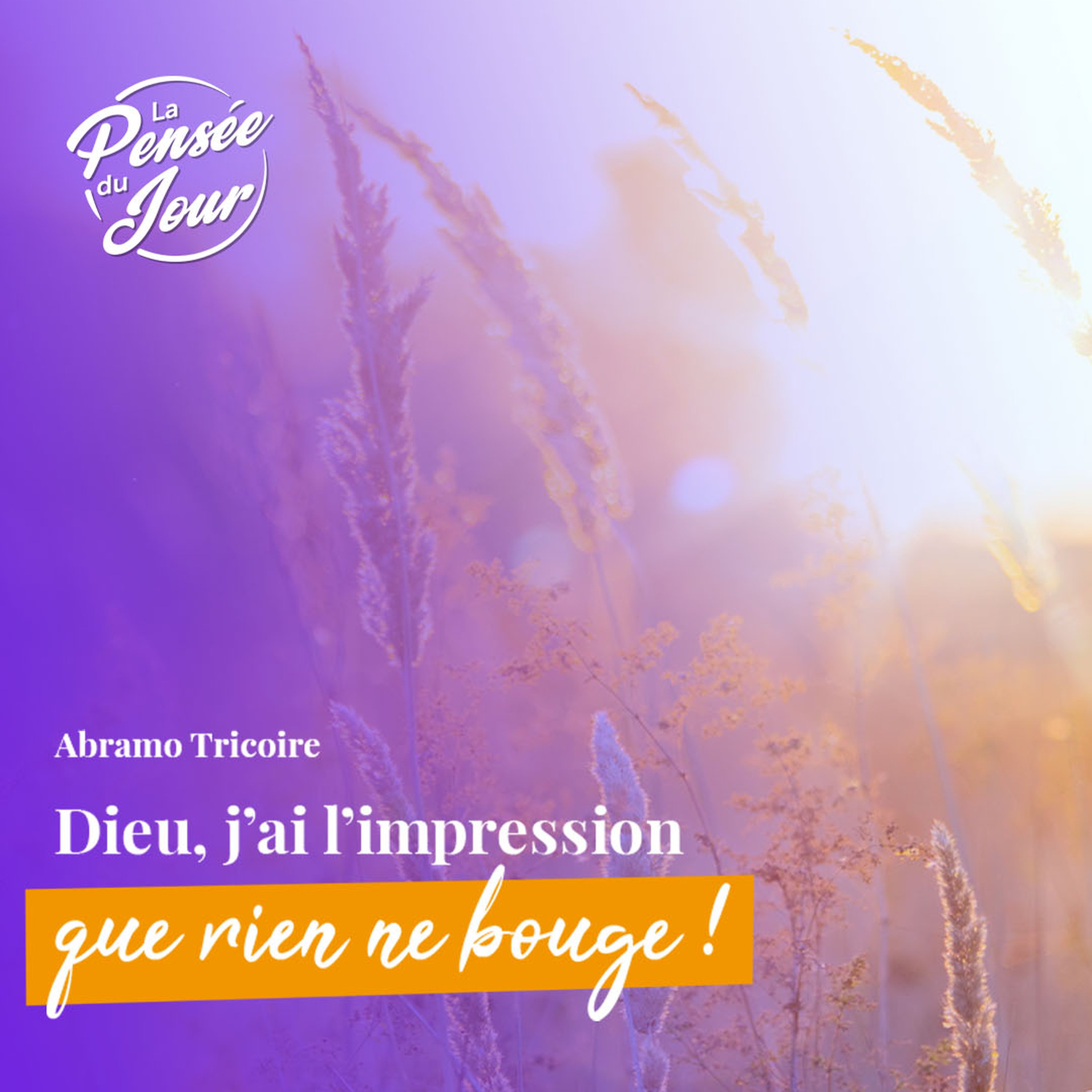 Dieu, j’ai l’impression que rien ne bouge !