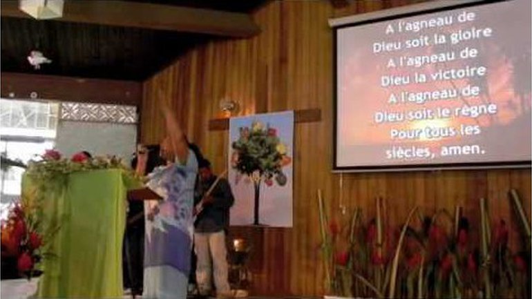 Eglise de la Bonne Nouvelle à Tahiti - A l'Agneau de Dieu