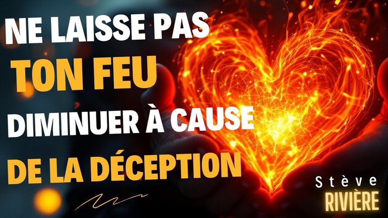 Ne laisse pas ton feu diminuer à cause de la déception
