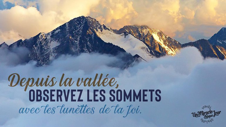 Dieu vous conduit jusqu’au sommet
