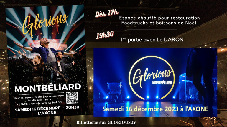 Concert de louange avec Glorious le samedi 16 décembre 2023 ! 🎙️