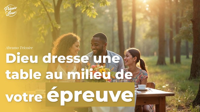 Dieu dresse une table au milieu de votre épreuve