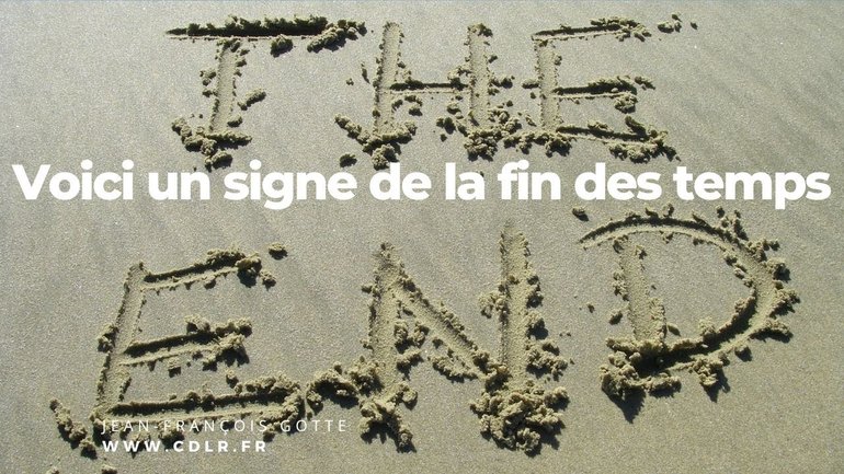 Voici un signe de la fin des temps, la fin du monde ?