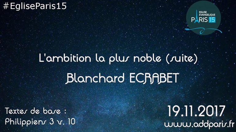 L'ambition la plus noble (Suite)- Blanchard ECRABET