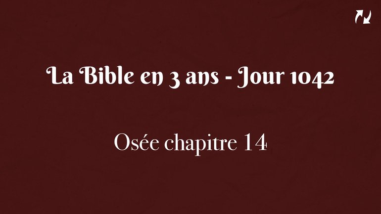 La Bible en 3 ans - Jour 1042