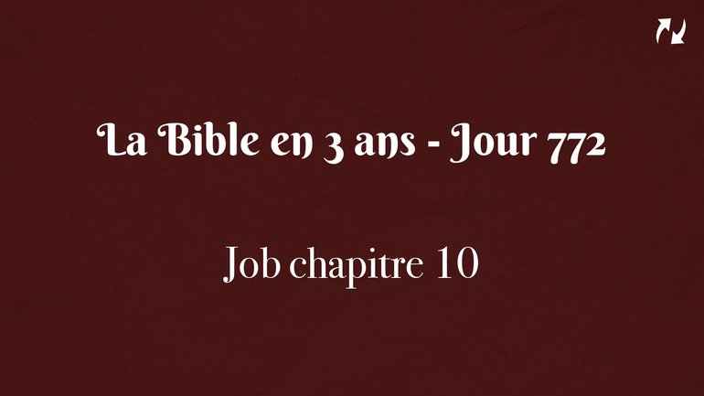 La Bible en 3 ans - Jour 772