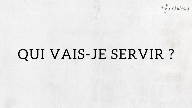Qui vais-je servir ? /  Pst Tony Tornatore - La pensée du matin