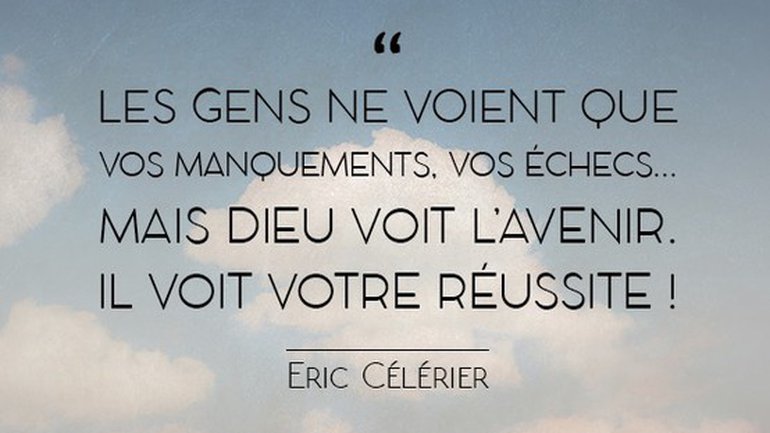 Mon ami(e), Dieu désire votre réussite