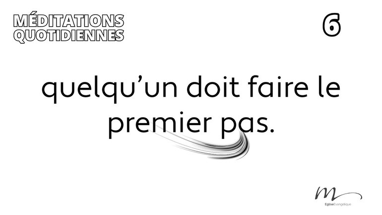 Quelqu'un doit faire le premier pas - Inspirer la Paix Méditation 6 - Jérémie Chamard