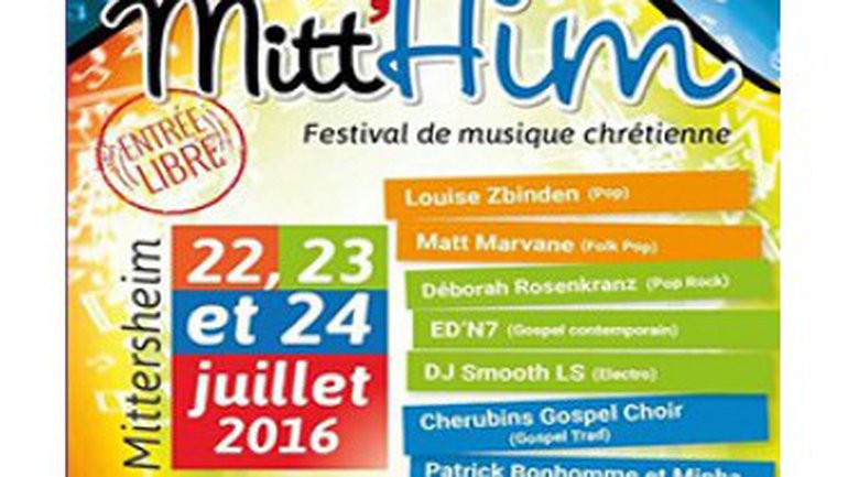 Festival de musique chrétienne du 22 au 24 juillet à Mittersheim (57)